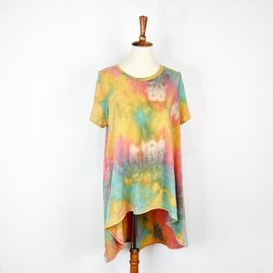 Chic Soul tie dye high low dress tunic top size large